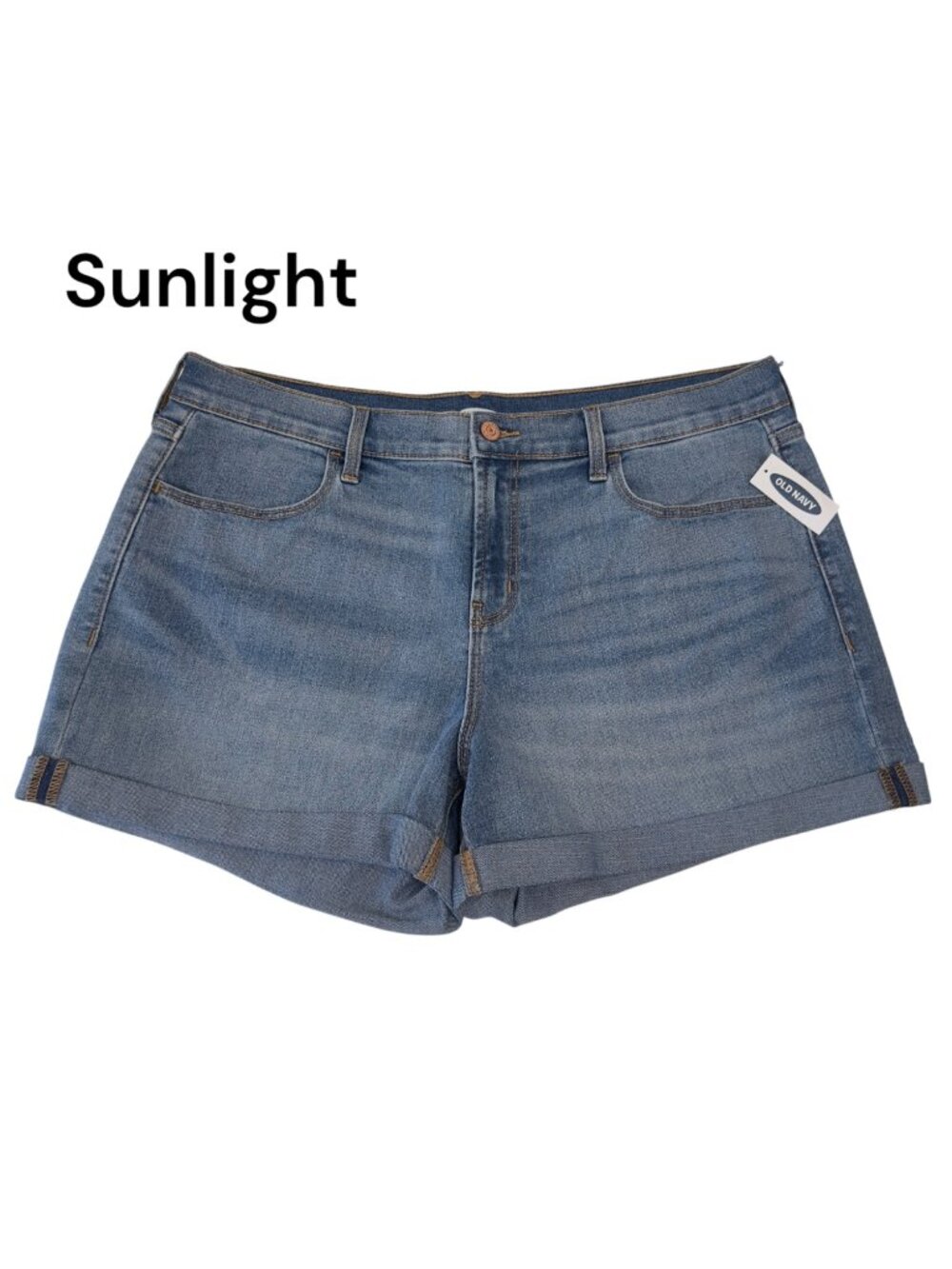 Old Navy Womens Blue Denim Jean Shorts Size 14 --NEW